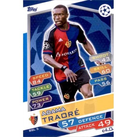 Adama Traoré Basel 1897 BSL5 Match Attax Champions 2016-17