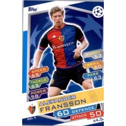 Alexander Fransson Basel 1901 BSL9 Match Attax Champions 2016-17