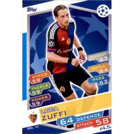 Luca Zuffi Basel 1902 BSL10 Match Attax Champions 2016-17