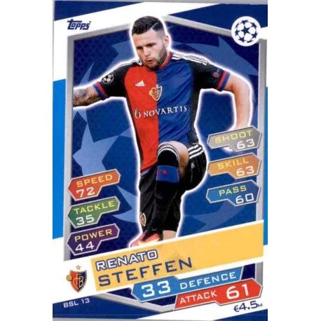Renato Steffen Basel 1905 BSL13 Match Attax Champions 2016-17