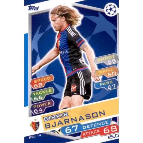 Birkir Bjarnason Basel 1906 BSL14 Match Attax Champions 2016-17