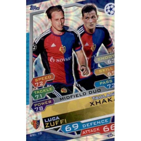 Taulant Xhaka - Luca Zuffi Midfield Duo BSL18 Match Attax Champions 2016-17