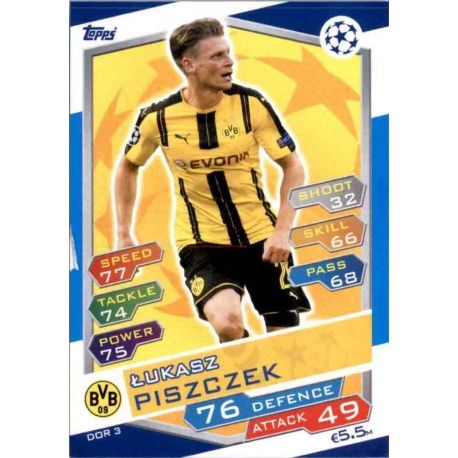 Łukasz Piszczek Borussia Dortmund DOR3 Match Attax Champions 2016-17