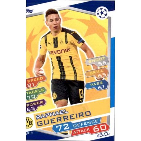 Raphaël Guerreiro Borussia Dortmund DOR4 Match Attax Champions 2016-17