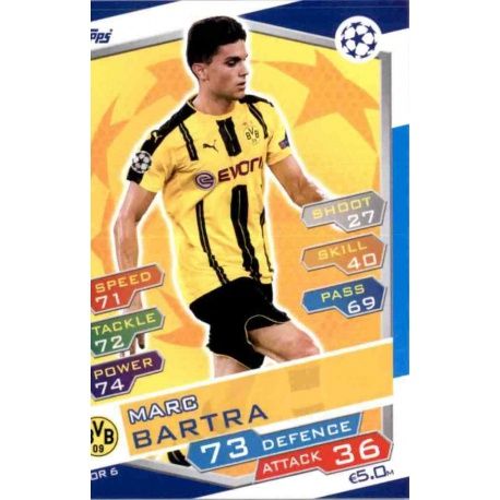 Marc Bartra Borussia Dortmund DOR6 Match Attax Champions 2016-17