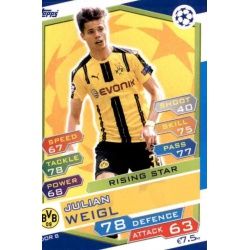 Julian Weigl Rising Star DOR8 Match Attax Champions 2016-17