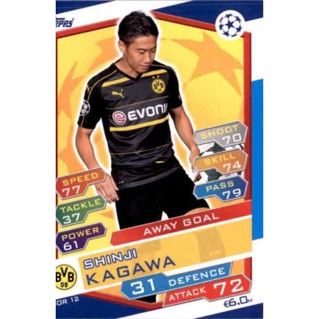 Shinji Kagawa Away Goal DOR12 Match Attax Champions 2016-17