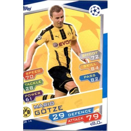 Mario Götze Borussia Dortmund DOR14 Match Attax Champions 2016-17