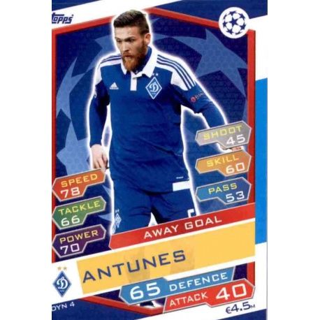 Antunes Away Goal DYN4 Match Attax Champions 2016-17