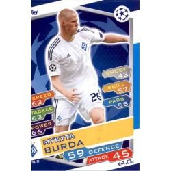 Mykyta Burda Dynamo Kyiv DYN8 Match Attax Champions 2016-17