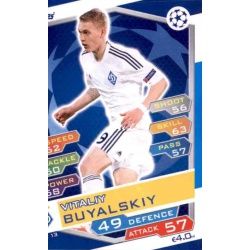 Vitaly Buyalskiy Dynamo Kyiv DYN13 Match Attax Champions 2016-17
