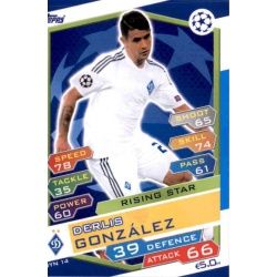Derlis González Rising Star DYN14 Match Attax Champions 2016-17