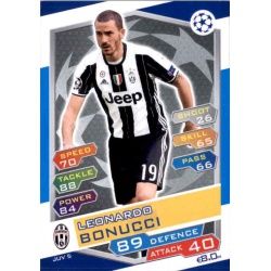 Leonardo Bonucci Juventus JUV5 Match Attax Champions 2016-17