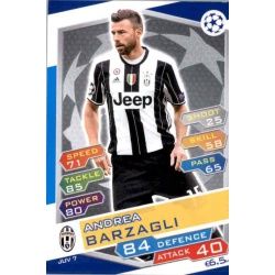 Andrea Barzagli Juventus JUV7 Match Attax Champions 2016-17