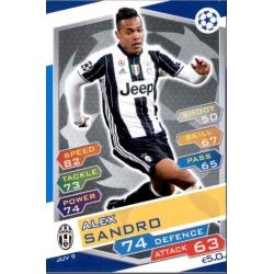 Alex Sandro Juventus JUV9 Match Attax Champions 2016-17