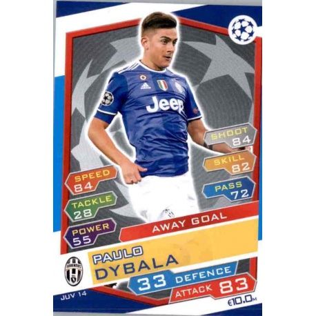 Paulo Dybala Away Goal JUV14 Match Attax Champions 2016-17