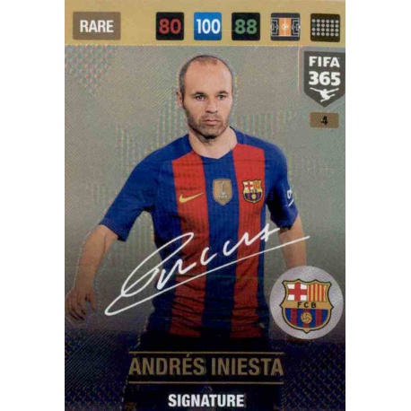 Iniesta Signature Barcelona Fifa 365 2017 Andrés Iniesta