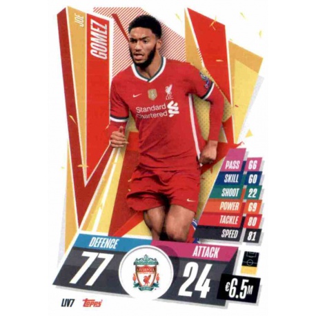 Joe Gomez Liverpool LIV7 Match Attax Champions International 2020-21