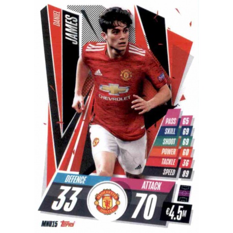 Daniel James Manchester United MNU15 Match Attax Champions International 2020-21