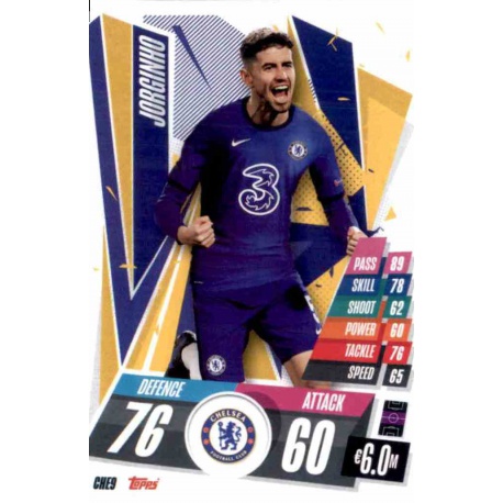 Jorginho Chelsea CHE9 Match Attax Champions International 2020-21