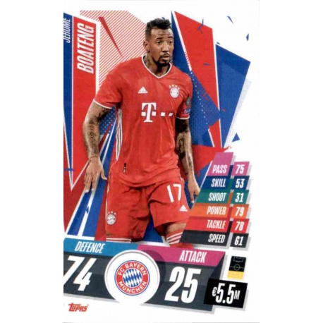 Jerome Boateng Bayern Munchen BAY10 Match Attax Champions International 2020-21