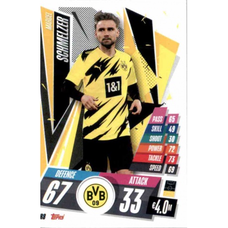 Marcel Schmelzer Borussia Dortmund DOR8 Match Attax Champions International 2020-21