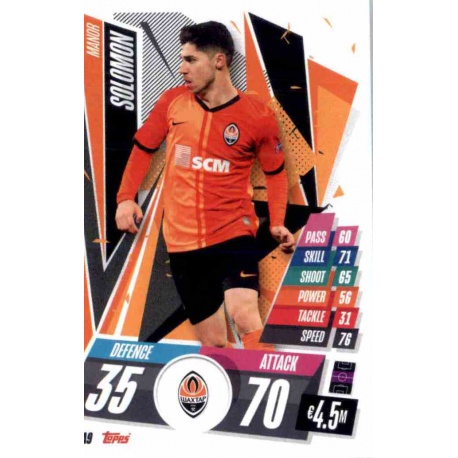 Manor Solomon Shaktar Donetsk SHA9 Match Attax Champions International 2020-21