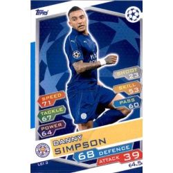 Danny Simpson Leicester City LEI3 Match Attax Champions 2016-17