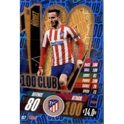 Saul Ñiguez 100 Club Atlético Madrid CL7 Match Attax Champions International 2020-21
