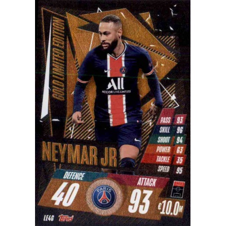 NEYMAR JR. GOLD LIMITED EDITION TOPPS MATCH ATTAX 2019-20