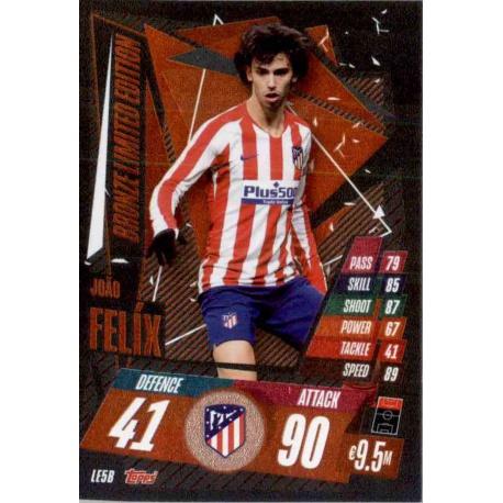 Match Attax 20/21 2020/21 Joao Felix Bronze Limited Edition Atletico Shiny Card 