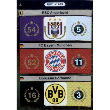 RSC Anderlecht, Bayern München, Borussia Dortmund FIFA 365 2 FIFA 365 Adrenalyn XL 2015-16
