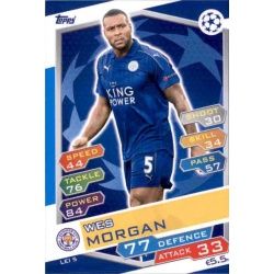 Wes Morgan Leicester City LEI5 Match Attax Champions 2016-17