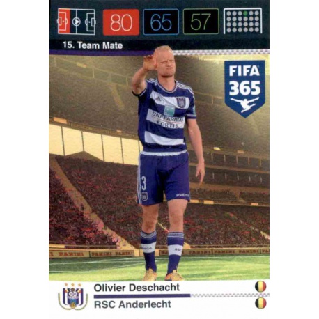 Olivier Deschacht RSC Anderlecht 15 FIFA 365 Adrenalyn XL 2015-16