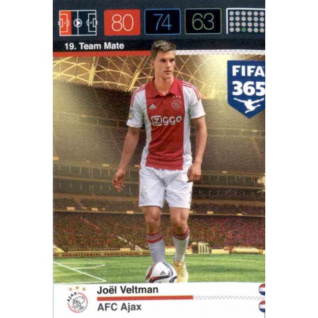 Joel Veltman AFC Ajax 19 FIFA 365 Adrenalyn XL 2015-16