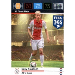 Davy Klaassen AFC Ajax 20 FIFA 365 Adrenalyn XL 2015-16