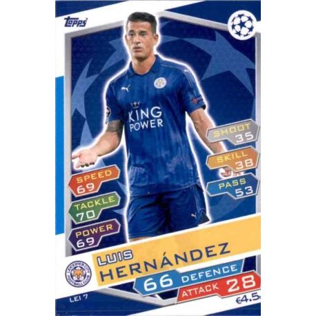 Luis Hernández Leicester City LEI7 Match Attax Champions 2016-17