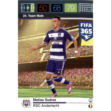 Matías Suárez RSC Anderlecht 24 FIFA 365 Adrenalyn XL 2015-16