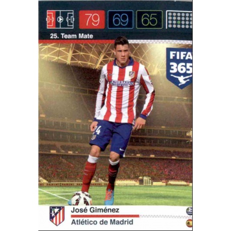 José Giménez Atlético Madrid 25 FIFA 365 Adrenalyn XL 2015-16