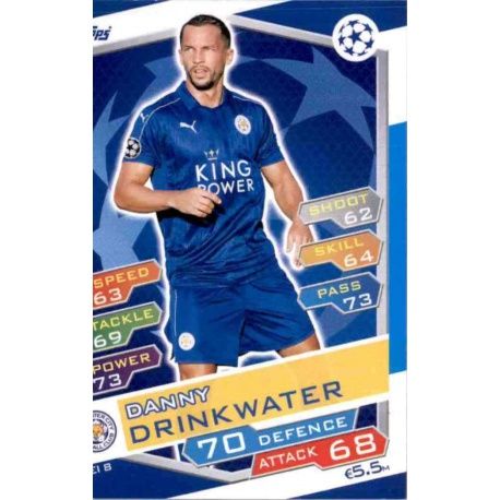 Danny Drinkwater Leicester City LEI8 Match Attax Champions 2016-17
