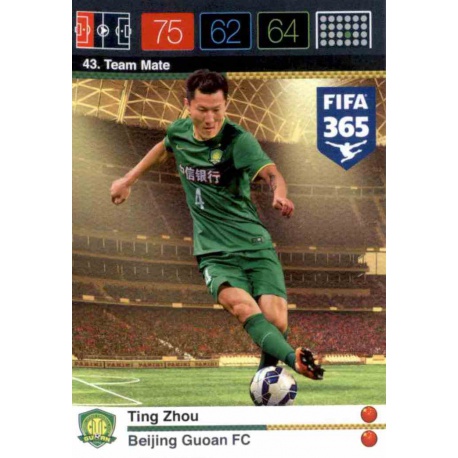 Ting Zhou Beijing Guoan 43 FIFA 365 Adrenalyn XL 2015-16