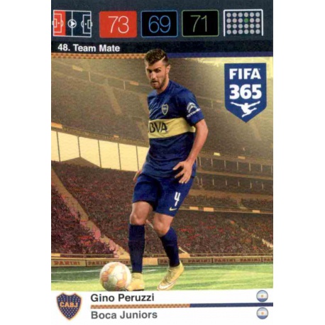 Gino Peruzzi Boca Juniors 48 FIFA 365 Adrenalyn XL 2015-16