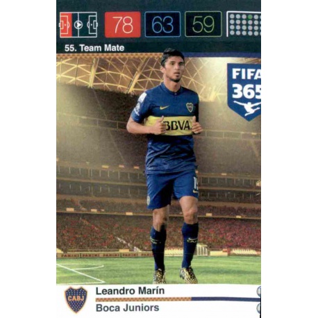 Leandro Marin Boca Juniors 55 FIFA 365 Adrenalyn XL 2015-16