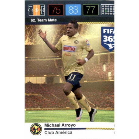 Michael Arroyo Club América 62 FIFA 365 Adrenalyn XL 2015-16