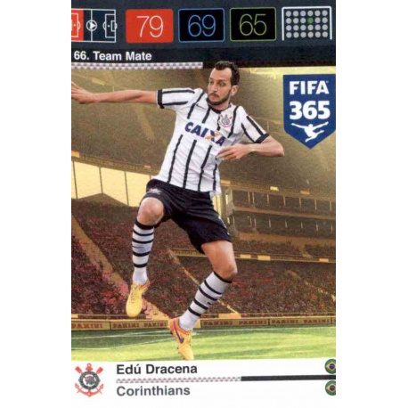 Edu Dracena Corinthians 66 FIFA 365 Adrenalyn XL 2015-16