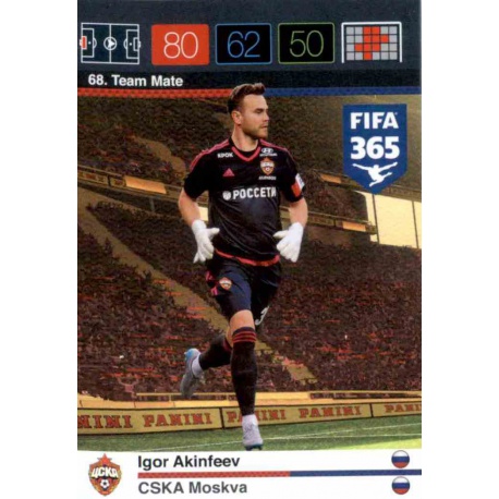 Igor Akinfeev CSKA Moskva 68 FIFA 365 Adrenalyn XL 2015-16