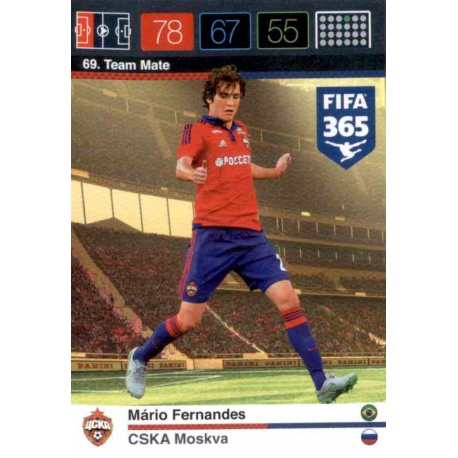 Mário Fernandes CSKA Moskva 69 FIFA 365 Adrenalyn XL 2015-16