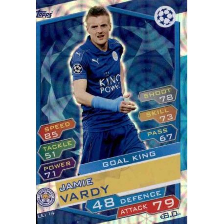 Jamie Vardy Goal King LEI14 Match Attax Champions 2016-17