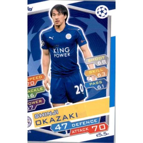Shinji Okazaki Leicester City LEI15 Match Attax Champions 2016-17