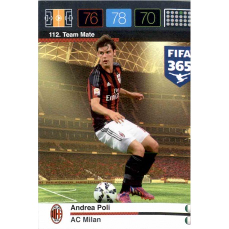 Andrea Poli AC Milan 112 FIFA 365 Adrenalyn XL 2015-16